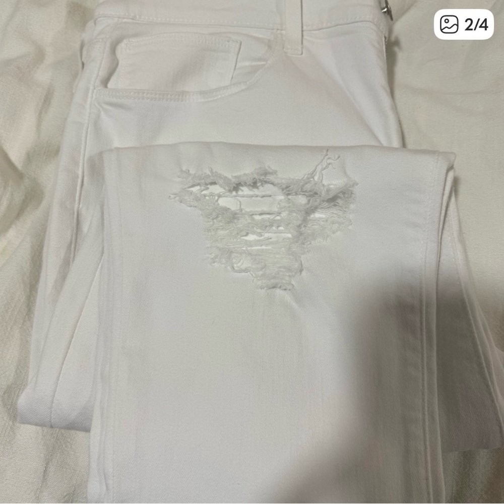 Hudson Jeans White Cropped Pants